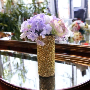 Bedazzled Rhinestone Glass Vase (Multiple Color Options)