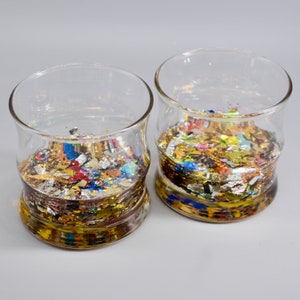 Confetti Glass Candle Holder Set of 2