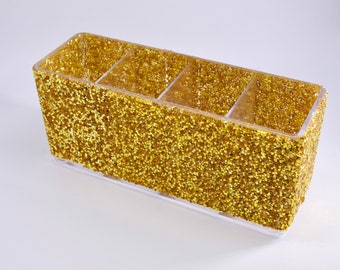 Bedazzled Rhinestone Storage Container (Silver/Gold/Black/Pink)