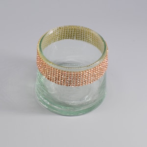 Bronze Rhinestone Candle Holder