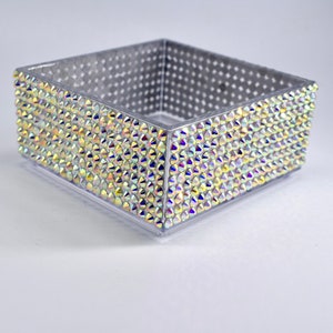 Bedazzled Rhinestone Stackable Storage Container (Multiple Size Options)