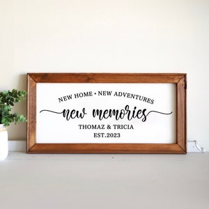 New Home Sign | Personalized New Home Gift Housewarming New Home Gift for Couple Personalised Gift Homeowners Gift First Home Gift Wedding