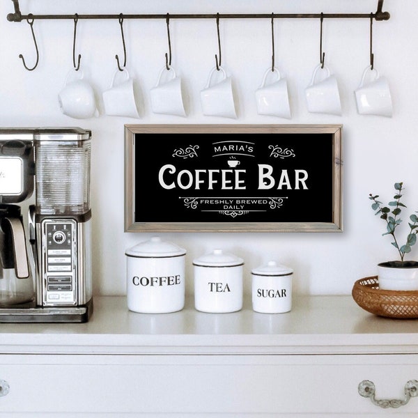 Personalised Coffee Bar Sign Coffee Station Accessories Coffee Sign Coffee Lover Gifts Wedding Gift Cafe Decor Gift for Home Gifts for Home