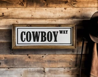 Décoration murale Cowboy / Cowgirl Way | Décoration murale western Cadeaux cowboy pour la maison Cadeaux cow-girl pour la ferme Cadeau déco western