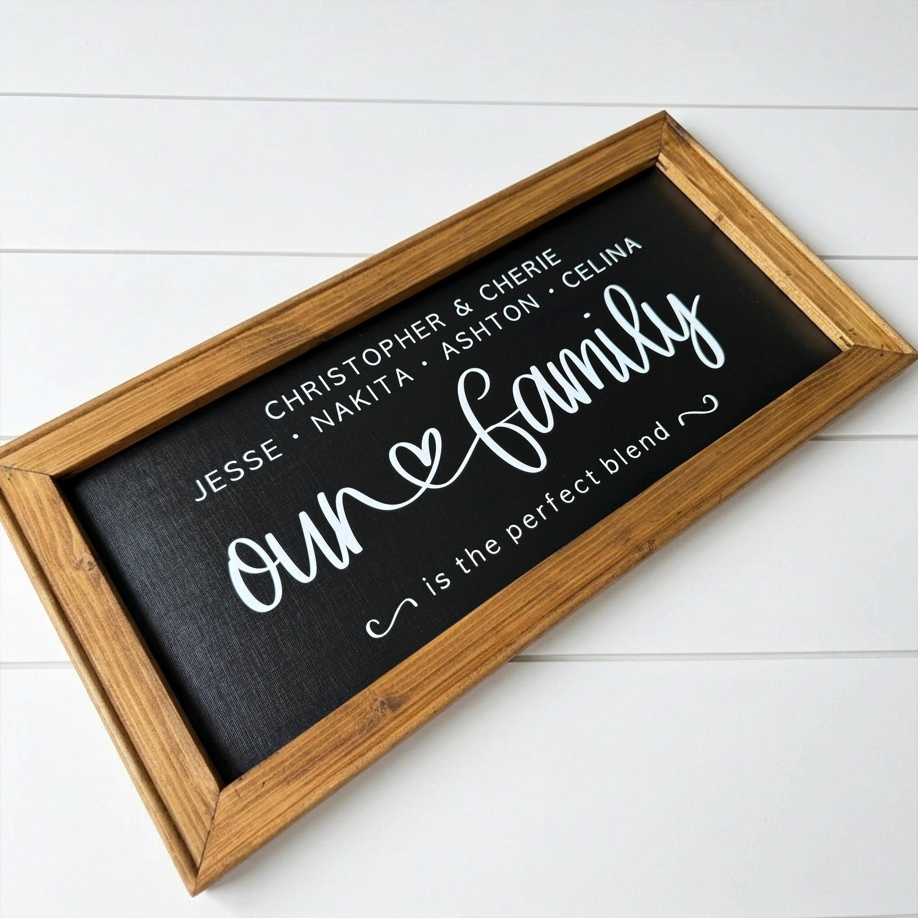Personalized Blended Family Sign | Family Wall Art Blended Family Gift ...