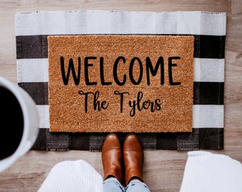 Family Name Doormat, Housewarming Gift, Gift for the home, Family Gift, Custom Doormat, Unique Gift, Doormats Personalized, Wedding Gift