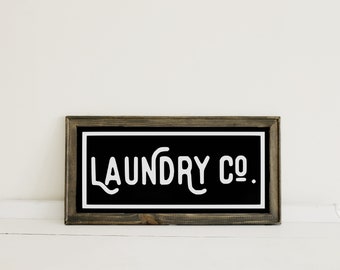 Laundry Room Sign, Laundry Co Sign, Laundry Room Decor, Laundry Room, Farmhouse Decor, Farmhouse Style Sign, Housewarming Gift, Laundry