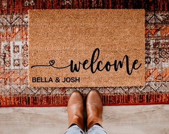 Welcome Mat, Wedding Gift, Housewarming Gift, New Home Gift, Couple Gifts, Anniversary Gifts, Anniversary Gifts for Couples, Move in Gift