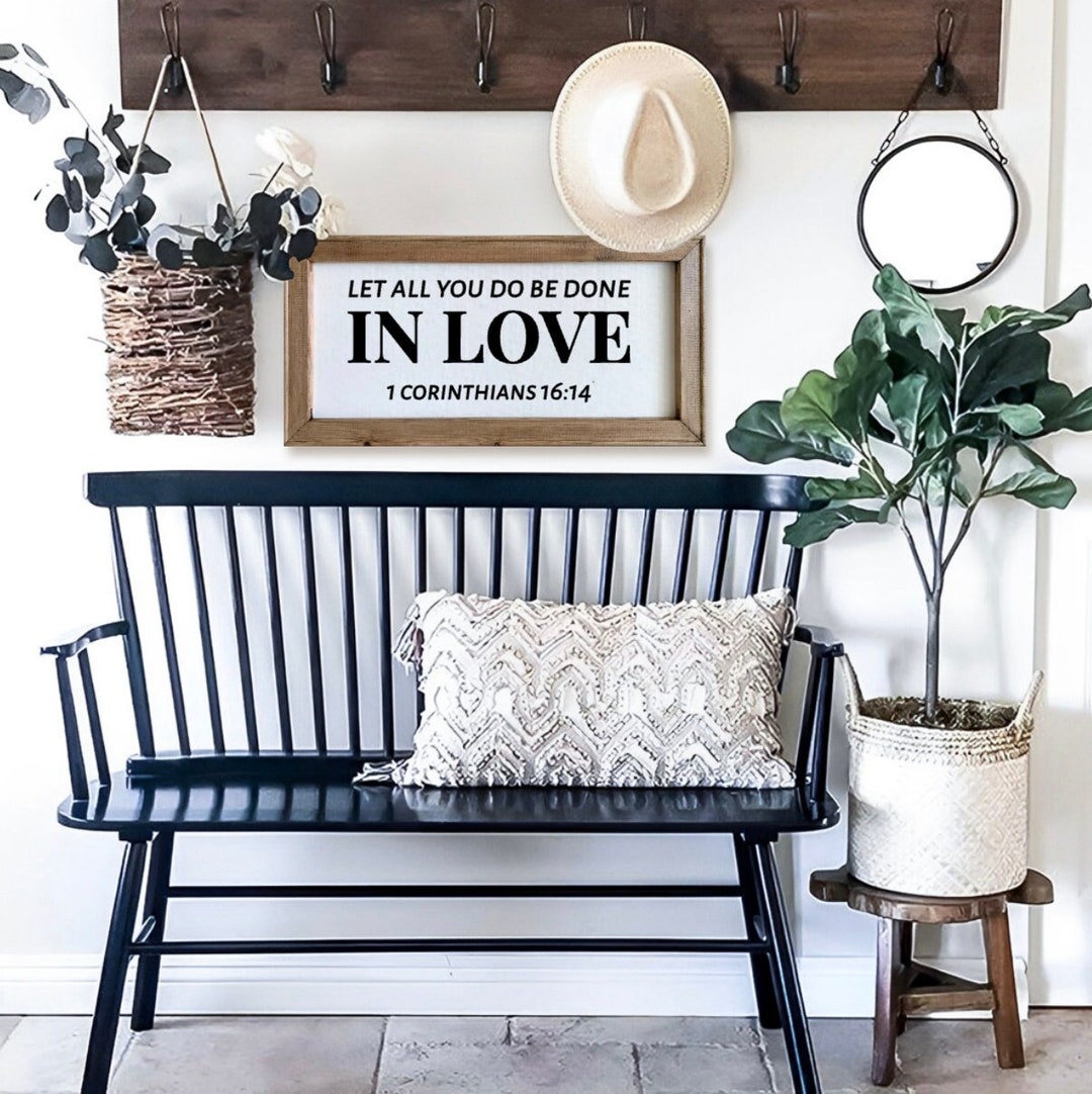 Let All That You Do Be Done in Love Sign | Religious Gift Wedding ...