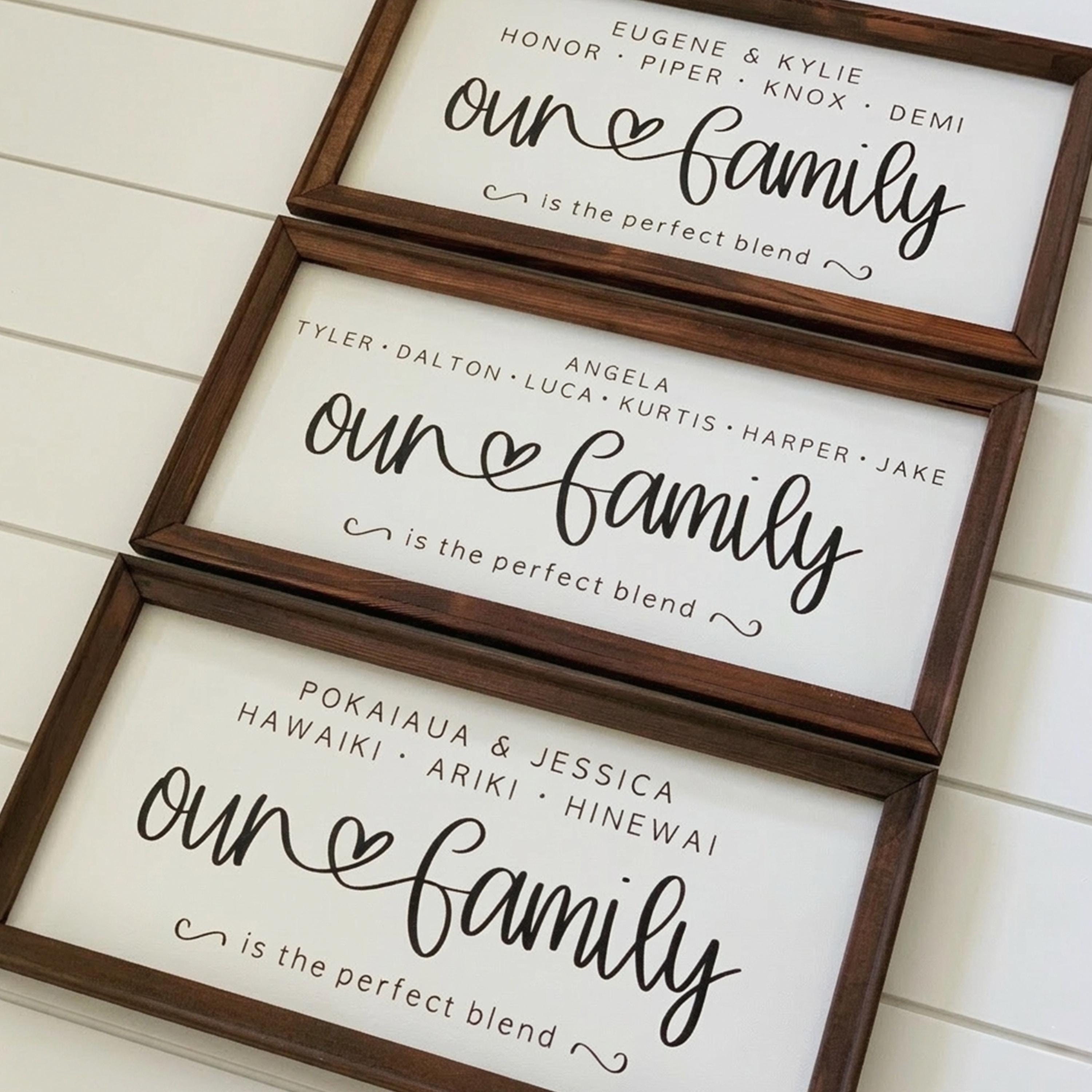 Personalized Blended Family Sign | Family Wall Art Blended Family Gift ...