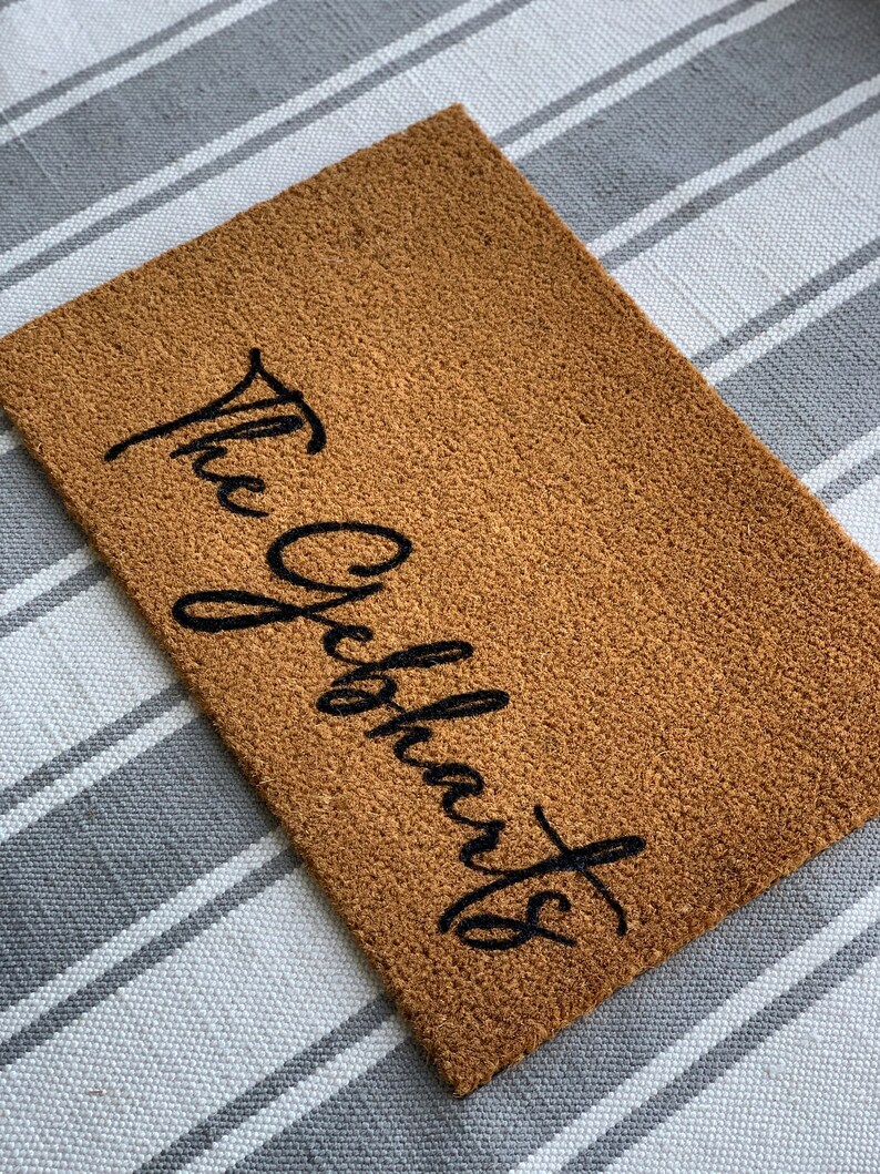 Family Name Doormat Personalized Family Name Coir Doormat Unique Gift Doormat Front Door Mat Housewarming Custom Gift for Home Decor Gifts image 5