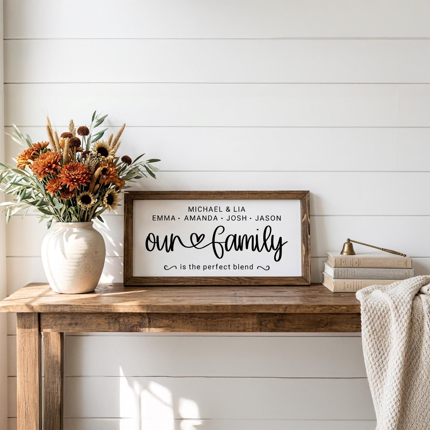 Personalized Blended Family Sign | Family Wall Art Blended Family Gift ...