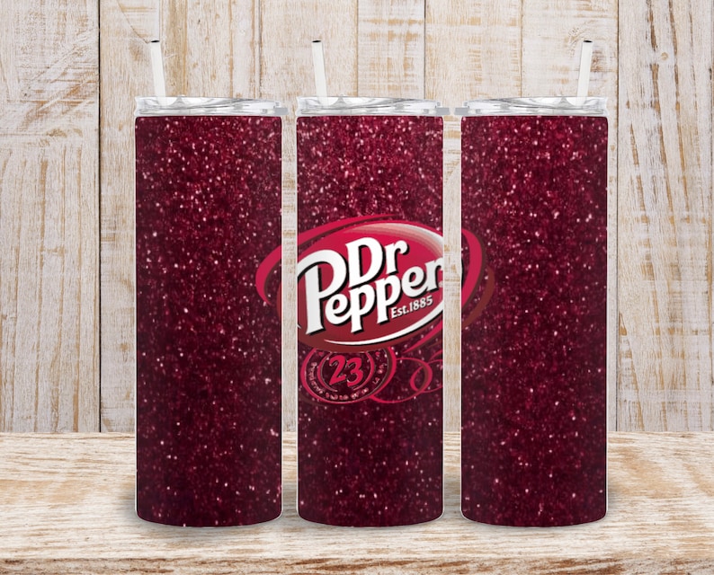 Dr. Pepper Wrap 20 Oz Tumbler PNG Instant Download Sublimation