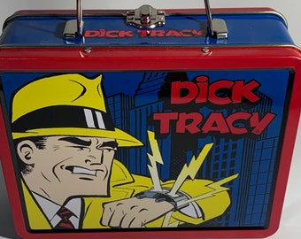 sale gift thermos Dick Tracy lunchbox Canadian lunchbox Dick Tracy lunchbox rare vintage lunchbox plastic lunchbox vintage