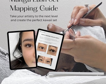 Manga, Anime, Manhua Lash Set Mapping Guide E-Book | Lash Manual | Wispy Ebook | Lash Map | Lash Spikes | Lash Styling | Instant Download