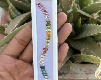 Rainbow Sapphire Bracelet: Genuine Multi-Colored Gemstone Jewelry