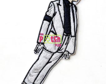 King of Pop Sew On Embroidered Patch, michael jackson, jackson five, soul, fan merch, smooth criminal, bad, thriller pop music