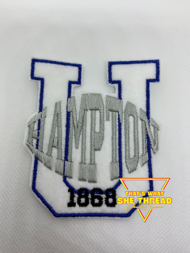 Hampton University HU HBCU Sew on Patch Embroidered Bundle, Melanin ...