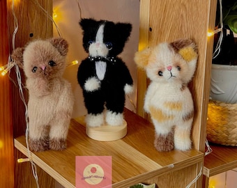 Handmade Crochet Flurry Haired Cat Kitten Doll, Realistic, Different Cat Breeds, Stuffed Toy, Cute Beautiful Plushies, Amigurumi Baby