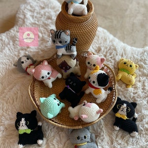 Handmade Crochet Cat Kitten Doll, Different Cat Breeds, Stuffed Toy, Cute Beautiful Plushies, Amigurumi Baby