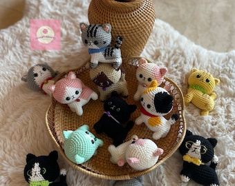 Handmade Crochet Cat Kitten Doll, Different Cat Breeds, Stuffed Toy, Cute Beautiful Plushies, Amigurumi Baby