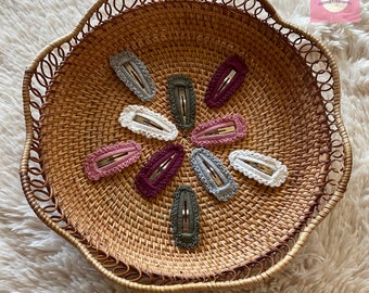 Handmade Crochet Hair Clips: Cotton Colorful Accessories