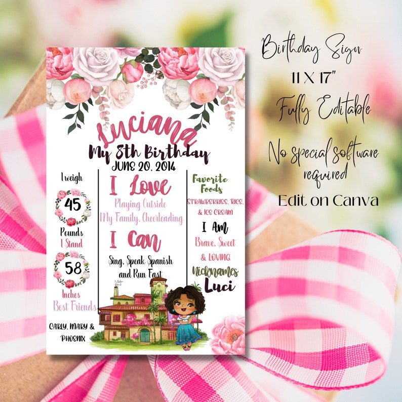 Encanto Birthday Invitation Encanto Bday Party Decorations Etsy Ireland