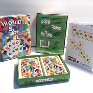 WORD SPLICE Word-forming Card Game for Families & Kids age 7, 1-6 players Easy to Learn and Fast Fun to Play Word Fun for Everyone image 3