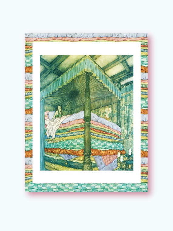Edmund Dulac Princess and the Pea Fairy Tale Greeting Cards (Set of 10 with Envelopes)