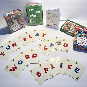 WORD SPLICE Word-forming Card Game for Families & Kids age 7, 1-6 players Easy to Learn and Fast Fun to Play Word Fun for Everyone image 1