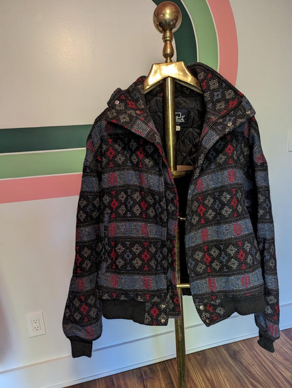 Vintage Woolrich Wool Jacket - Aztec Pattern, Qui… - image 7