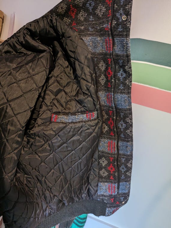 Vintage Woolrich Wool Jacket - Aztec Pattern, Qui… - image 4