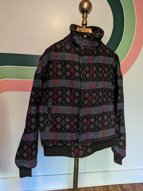 Vintage Woolrich Wool Jacket - Aztec Pattern, Qui… - image 1