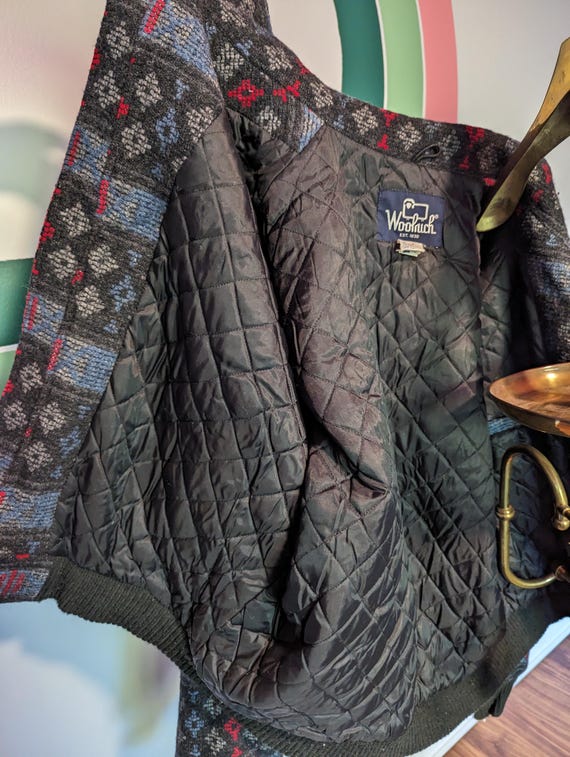 Vintage Woolrich Wool Jacket - Aztec Pattern, Qui… - image 5