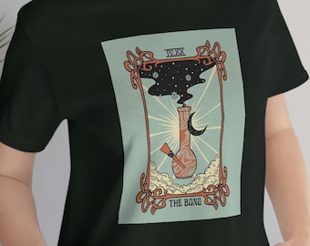 The Bong Tarot Card Soft Cotton Shirt Unisex Jersey Short Sleeve Tee