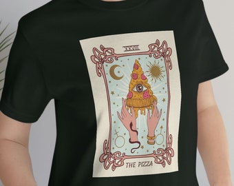 The Pizza Tarot Card Soft Cotton Shirt Unisex Jersey Short Sleeve Tee