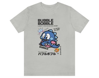 Bubble Bobble Vintage Soft Cotton Shirt Unisex Jersey Short Sleeve Tee Blue Bob