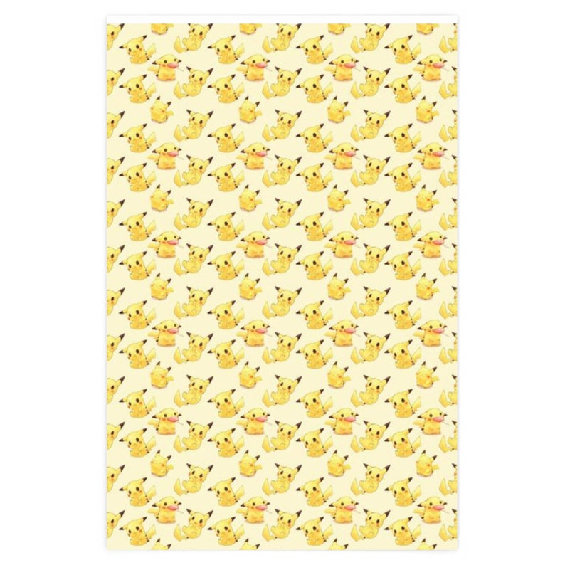 Pikachu Wrapping Paper Gift Wrap Etsy