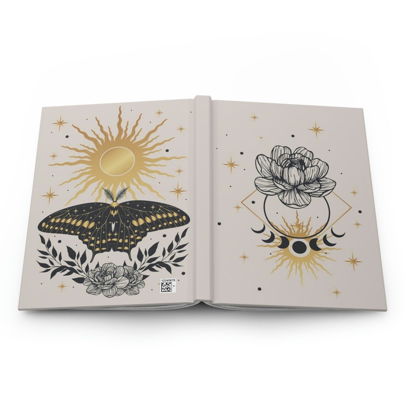 Sun and Moon Hard Cover Journal, Dream Journal, Celestial Journal ...
