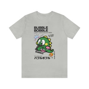 Bubble Bobble Vintage Soft Cotton Shirt Unisex Jersey Short Sleeve Tee Green Bub