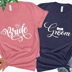 Bride and Groom Shirt, Wedding Shirt, Bride Groom Shirt, Honeymoon Tees, Gift for Bride and Groom, Just Married, Bride and Groom To Be Shirt