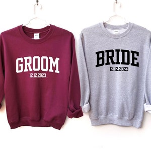 Bride and Groom Sweatshirts, Future Mrs and Mr Sweatshirt, New Mrs