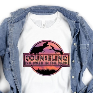 Counselor Shirt, Dinosaur Shirt, Counseling is a Walk in the Park Shirt, School Counselor Tee, School Counseling T-shirt, Guidance Counselor