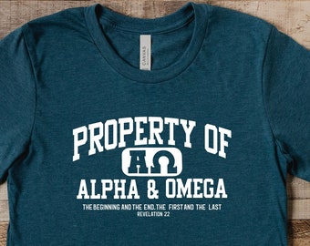 Mens Christian Shirts, Faith Men&#39;s T-Shirt, Dad Birthday Gifts for Men Christian T-Shirt, Religious Shirt , Alpha & Omega Bible Verse Tee