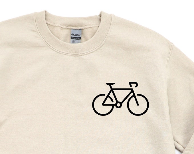 Bicycle Pocket Sweatshirt, Bike Rider Minimalist Sweatshirt, Cycling Sweatshirt For Men, Cycling Dad Sweatshirt, Cyclist Gift Sweatshirt