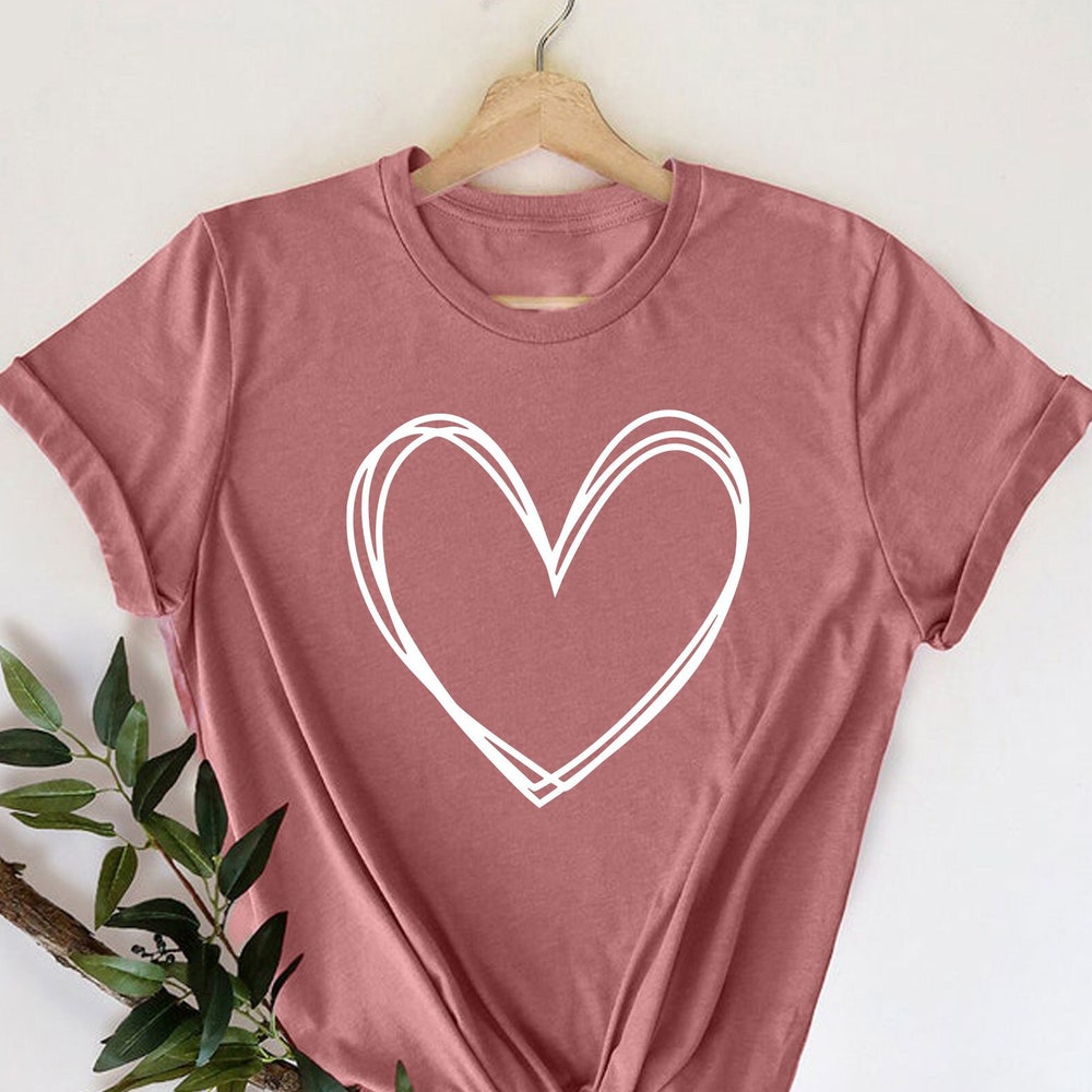Double Heart Shirt, Love Shirt, Love T-Shirt, Valentines Day Shirt, Couple Matching Shirt, Mother'S Day Shirt, Cute Heart Shirt, Heart Shirt