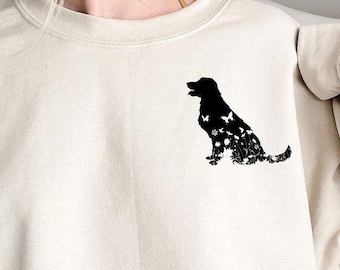 Pocket Labrador Sweatshirt, Dog Lover Sweatshirt, Lab Mom Sweatshirt, Minimalist Labrador Retriever Sweatshirt, Pet Lover Sweatshirt