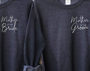 Pocket Mother of the Bride and Groom Sweatshirts, Pocket Bachelorette Sweatshirt, Minimalist Mom Wedding Sweatshirts,Wedding Part Sweatshirt