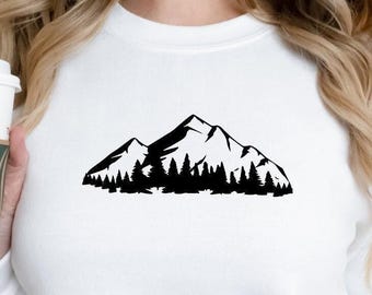 Mountain Sweatshirt, Mountains Are Calling Sweatshirt, Mountain Silhouette Sweatshirt, Nature Sweatshirt, Camp Sweatshirt, Hiking Sweatshirt