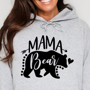 Mama Bear Hoodie, Mothers Day Gift, Animal Naturel Lover Hoodie, Mom Life Hoodie, Nature Lover Gift, Cool Mome Hoodie, Wife Gift Hoodie